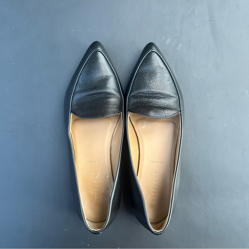 Everlane Made in Italy Black Leather Women's Loafers